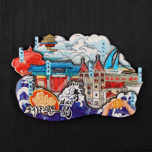 Vol.1-Chic wooden refrigerator magnets souvenirs from China's cities
