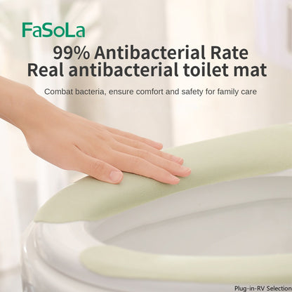 Crystal Washable&Removable Adhesive Toilet Solid Cover Seat Pad