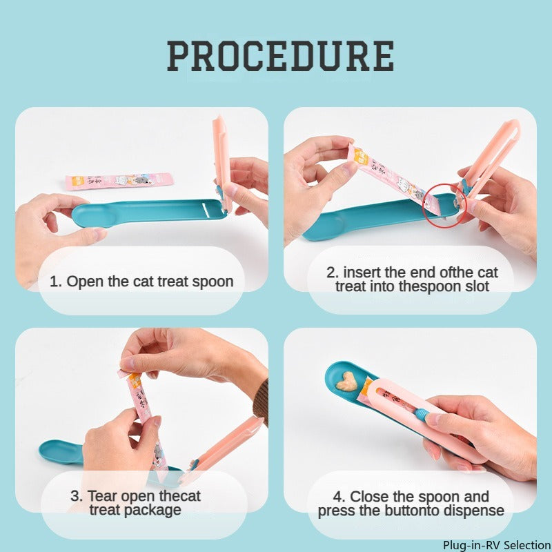 Cat Treat Squeeze Lickable Spoon Feeder