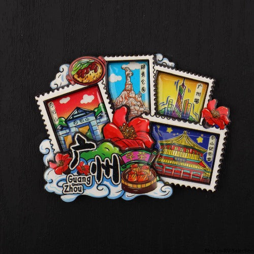 Vol.1-Chic wooden refrigerator magnets souvenirs from China's cities