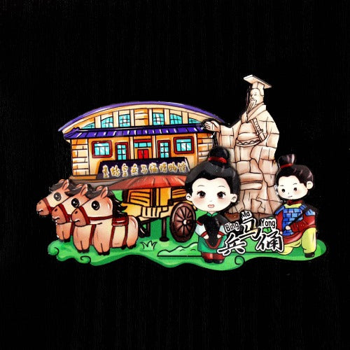 Vol.1-Chic wooden refrigerator magnets souvenirs from China's cities