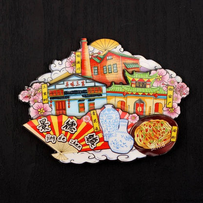 Vol.1-Chic wooden refrigerator magnets souvenirs from China's cities