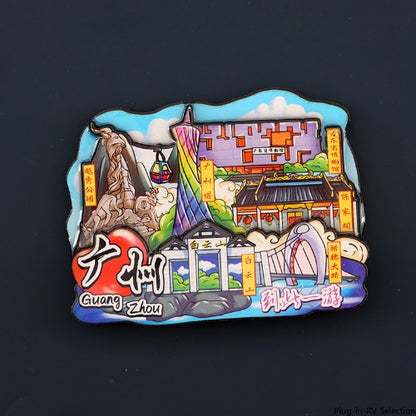 Vol.1-Chic wooden refrigerator magnets souvenirs from China's cities