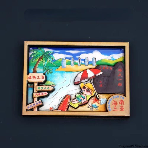 Vol.1-Chic wooden refrigerator magnets souvenirs from China's cities