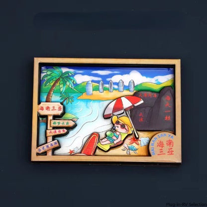 Vol.1-Chic wooden refrigerator magnets souvenirs from China's cities