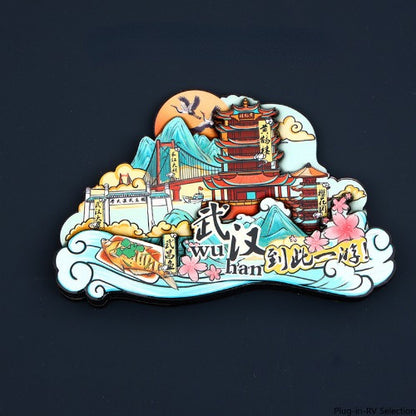 Vol.1-Chic wooden refrigerator magnets souvenirs from China's cities