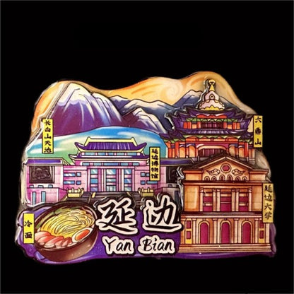 Vol.1-Chic wooden refrigerator magnets souvenirs from China's cities
