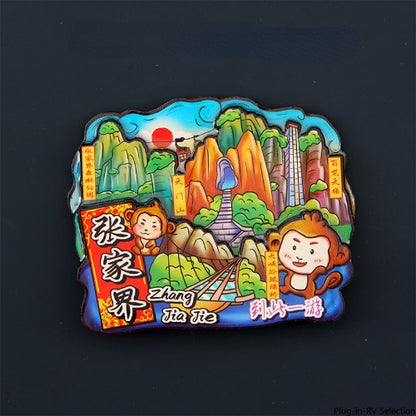Vol.1-Chic wooden refrigerator magnets souvenirs from China's cities
