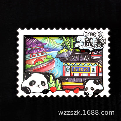 Vol.1-Chic wooden refrigerator magnets souvenirs from China's cities