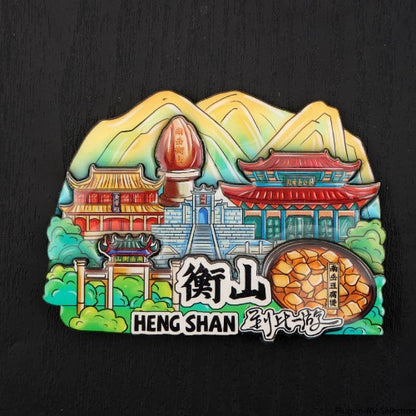 Vol.1-Chic wooden refrigerator magnets souvenirs from China's cities
