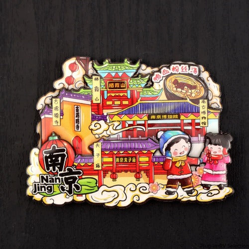 Vol.1-Chic wooden refrigerator magnets souvenirs from China's cities
