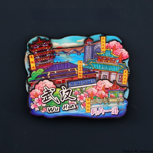 Vol.1-Chic wooden refrigerator magnets souvenirs from China's cities