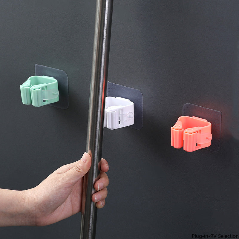 Wall Mop Holder Clip Rack Adhesive Brush Hanger