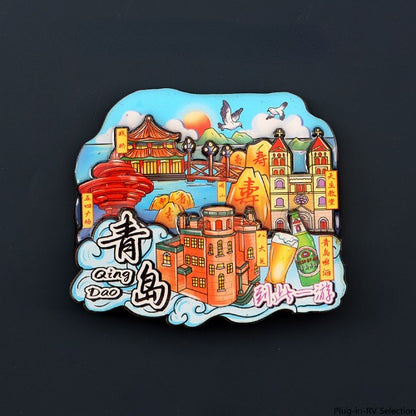 Vol.1-Chic wooden refrigerator magnets souvenirs from China's cities