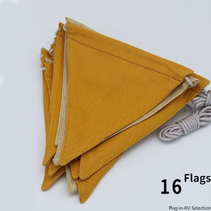 Minimalist Retro Camping Atmosphere Triangle Flags