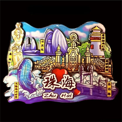 Vol.1-Chic wooden refrigerator magnets souvenirs from China's cities