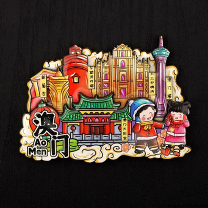 Vol.1-Chic wooden refrigerator magnets souvenirs from China's cities