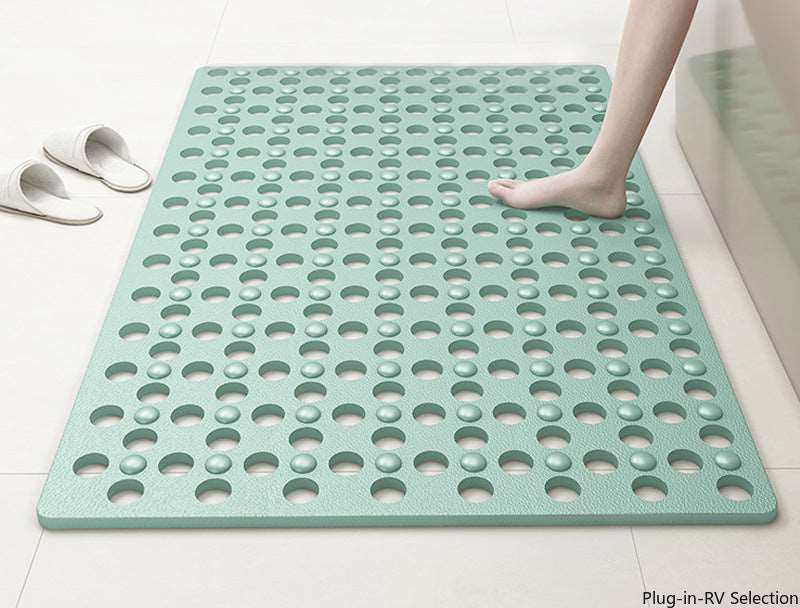 Square anti-slip and anti-fall massage bathroom floor mat
